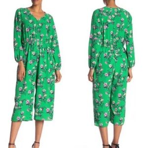 Superfoxx NWT Women's Long Sleeve V-Neck Jumpsuit Green/Multi Size Large